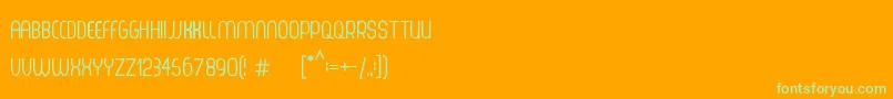 ThorupSansSmallCaps Font – Green Fonts on Orange Background