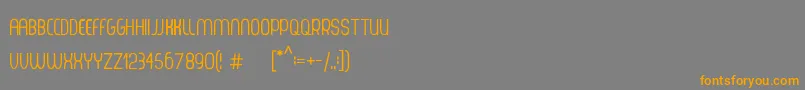 ThorupSansSmallCaps-Schriftart – Orangefarbene Schriften auf grauem Hintergrund