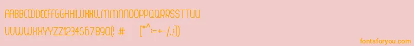 ThorupSansSmallCaps Font – Orange Fonts on Pink Background