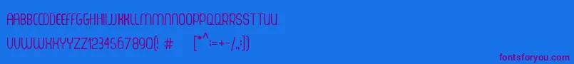 ThorupSansSmallCaps Font – Purple Fonts on Blue Background