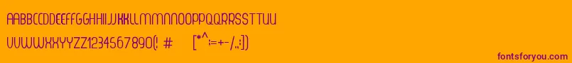 ThorupSansSmallCaps-Schriftart – Violette Schriften auf orangefarbenem Hintergrund