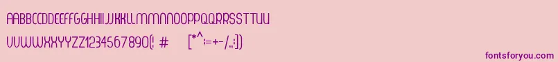 ThorupSansSmallCaps Font – Purple Fonts on Pink Background