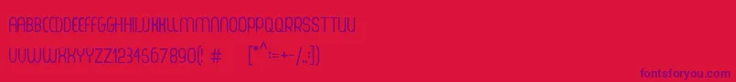 ThorupSansSmallCaps-Schriftart – Violette Schriften auf rotem Hintergrund