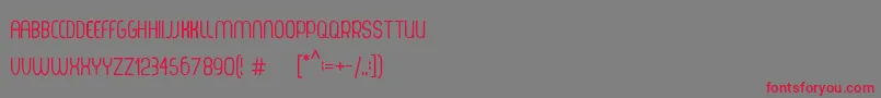 ThorupSansSmallCaps-Schriftart – Rote Schriften auf grauem Hintergrund