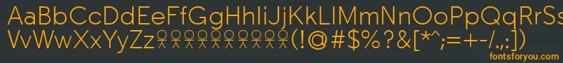 TabarraproLightFfp Font – Orange Fonts on Black Background