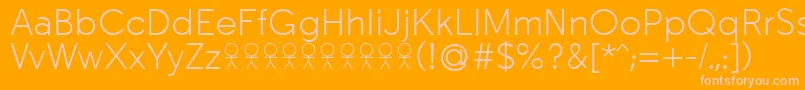 Czcionka TabarraproLightFfp – różowe czcionki na pomarańczowym tle