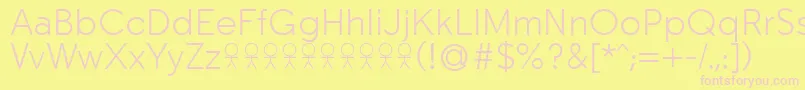 TabarraproLightFfp Font – Pink Fonts on Yellow Background