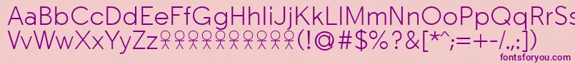 TabarraproLightFfp Font – Purple Fonts on Pink Background