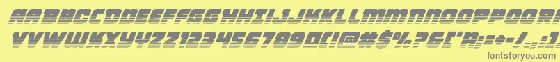 Victorycomicstwotoneital-Schriftart – Graue Schriften auf gelbem Hintergrund