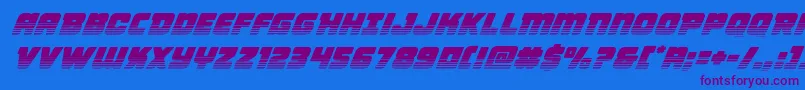 Шрифт Victorycomicstwotoneital – фиолетовые шрифты на синем фоне