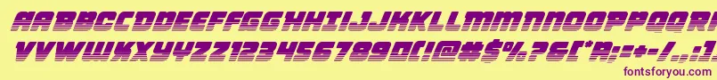 Шрифт Victorycomicstwotoneital – фиолетовые шрифты на жёлтом фоне
