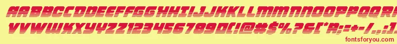 Victorycomicstwotoneital Font – Red Fonts on Yellow Background