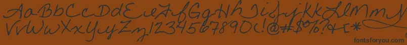 Little Font – Black Fonts on Brown Background