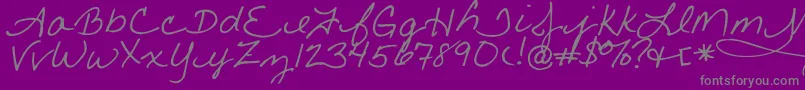 Little Font – Gray Fonts on Purple Background