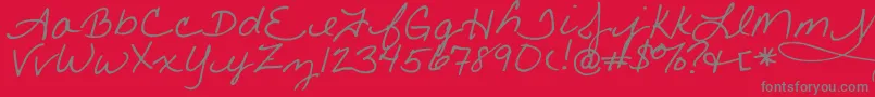 Little Font – Gray Fonts on Red Background