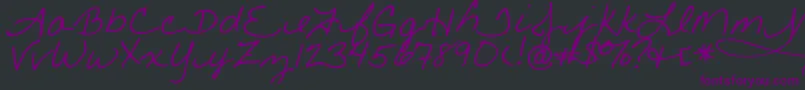 Little Font – Purple Fonts on Black Background
