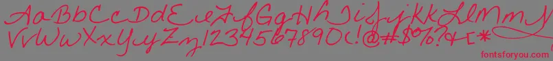 Little Font – Red Fonts on Gray Background