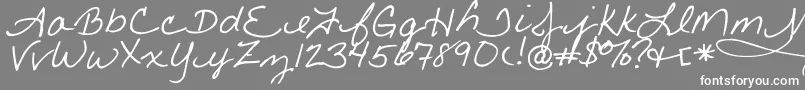 フォントLittle – 灰色の背景に白い文字