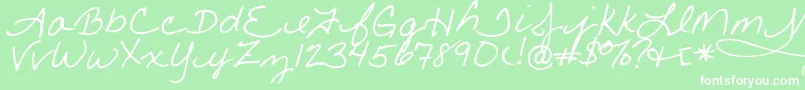 Little Font – White Fonts on Green Background