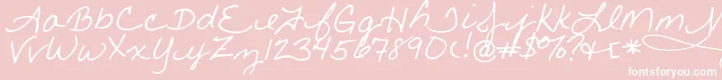 Little Font – White Fonts on Pink Background