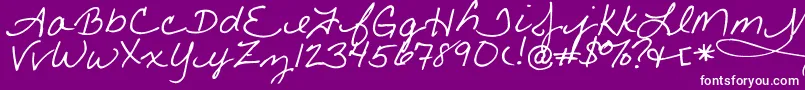 Little Font – White Fonts on Purple Background