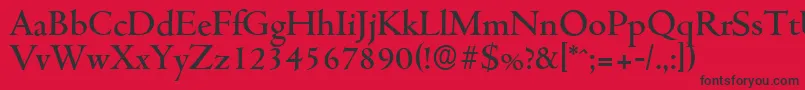 CambridgeserialMediumRegular Font – Black Fonts on Red Background
