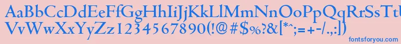 CambridgeserialMediumRegular Font – Blue Fonts on Pink Background