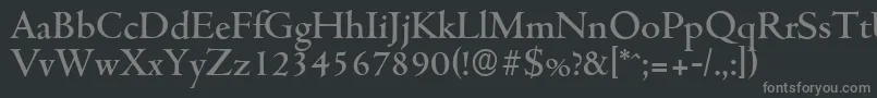 CambridgeserialMediumRegular Font – Gray Fonts on Black Background