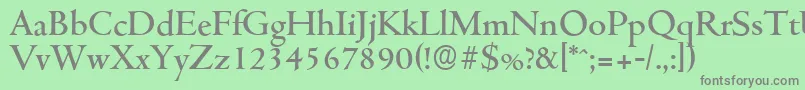 CambridgeserialMediumRegular Font – Gray Fonts on Green Background