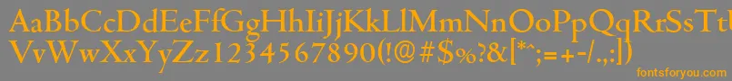 CambridgeserialMediumRegular Font – Orange Fonts on Gray Background