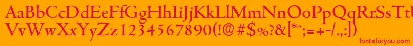 CambridgeserialMediumRegular Font – Red Fonts on Orange Background