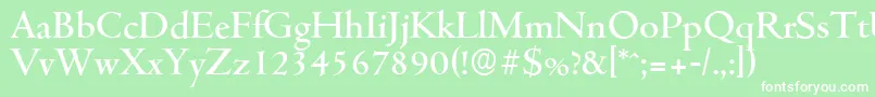 CambridgeserialMediumRegular Font – White Fonts on Green Background