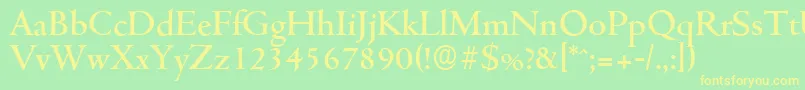 CambridgeserialMediumRegular Font – Yellow Fonts on Green Background