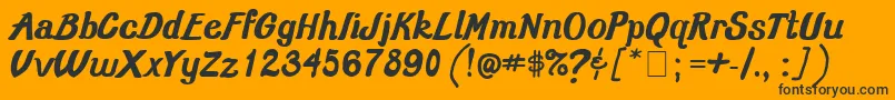 Oldschoolclass3001 Font – Black Fonts on Orange Background