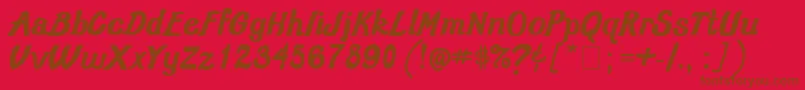Saiba mais sobre a fonte Oldschoolclass3001 Fonte Oldschoolclass3001 – fontes marrons em um fundo vermelho