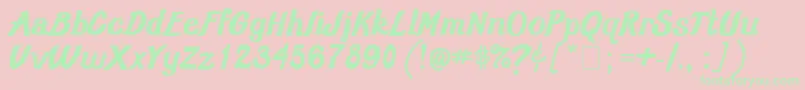 Oldschoolclass3001 Font – Green Fonts on Pink Background