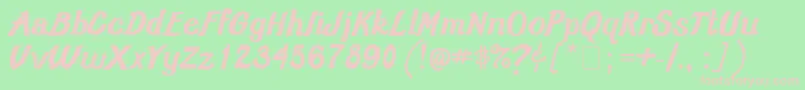 Oldschoolclass3001 Font – Pink Fonts on Green Background