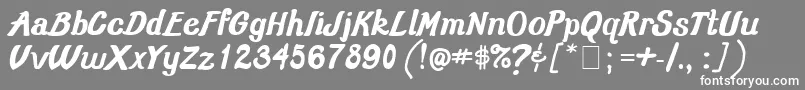 Oldschoolclass3001 Font – White Fonts on Gray Background