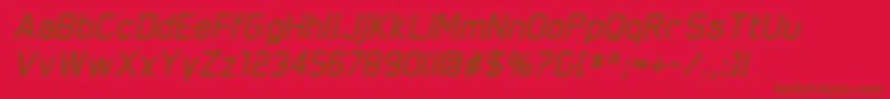 ScriberBolditalic Font – Brown Fonts on Red Background
