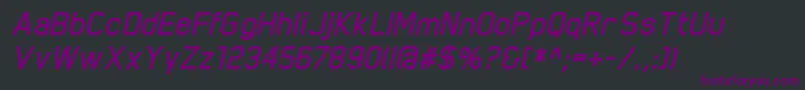 ScriberBolditalic Font – Purple Fonts on Black Background