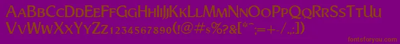 fuente Theodora – Fuentes Marrones Sobre Fondo Morado