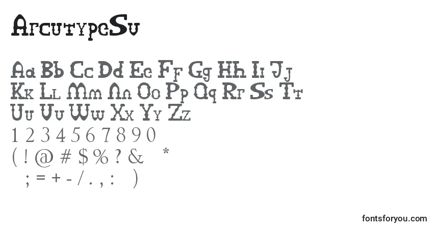 ArcutypeSvフォント–アルファベット、数字、特殊文字