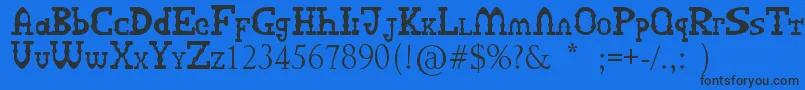 ArcutypeSv Font – Black Fonts on Blue Background