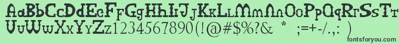 ArcutypeSv Font – Black Fonts on Green Background