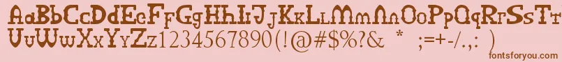 ArcutypeSv Font – Brown Fonts on Pink Background