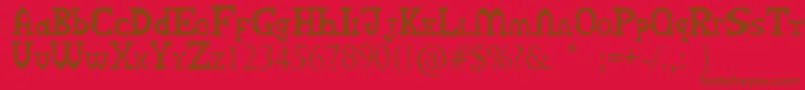 ArcutypeSv Font – Brown Fonts on Red Background