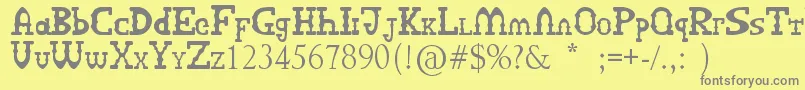 ArcutypeSv Font – Gray Fonts on Yellow Background