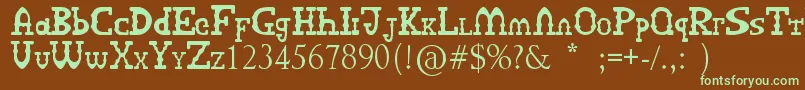 Шрифт ArcutypeSv – зелёные шрифты на коричневом фоне