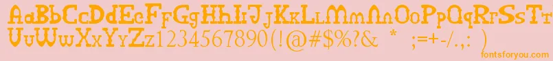 ArcutypeSv Font – Orange Fonts on Pink Background