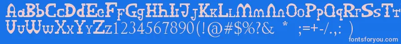 ArcutypeSv Font – Pink Fonts on Blue Background